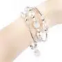 fastgo Compatible for Fitbit Ionic Bracelet Bands, Replacement Band Feminine Handmade Artificial Bling Wristband for Women and Girls(White)
