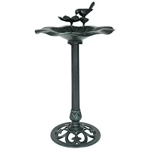 Christopher Knight Home 305362 Andy Outdoor Aluminum and Iron Bird Bath, Antique Green Christopher Knight Home 305362 Andy Outdoor Aluminum and Iron Bird Bath, Antique Green