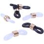 Jdesun 20 Pieces Eyeglass Chain Ends,Adjustable Rubber Ends Connectors for Eye Glasses Holder Necklace Chain