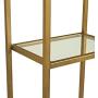 Crosley Furniture Aimee Narrow Etagere Bookcase - Gold and Glass