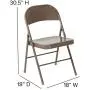 Flash Furniture 4 Pack HERCULES Series Double Braced Beige Metal Folding Chair Flash Furniture 4 Pack HERCULES Series Double Braced Beige Metal Folding Chair