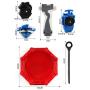 Bey Battle Blade Gyro Metal Fusion Evolution Sparking Attack Set with 4D Launcher Grip and Stadium Battle Set