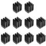 uxcell Heatsink with Thermal Conductive Adhesive Tape 9 x 9 x 12mm Black 10pcs