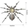 HMANE 3D Metal Puzzle Model Kit, Spider Mechanical Stainless Steel Puzzle Clock Crafts Toys Ornaments Model