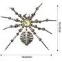 HMANE 3D Metal Puzzle Model Kit, Spider Mechanical Stainless Steel Puzzle Clock Crafts Toys Ornaments Model