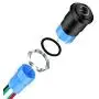 DaierTek 12mm ON/Off Latching Push Button Switch 12V Blue LED Light Metal SPST NO Maintained Type Waterproof for Car RV Boat Marine