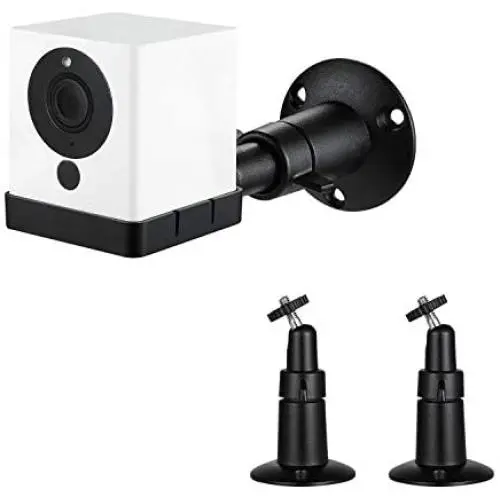 Wasserstein Adjustable Metal Mount with Universal Screw Compatible with Wyze Cam - Extra Flexibility for Your Wyze Cam (2 Pack, Black) Wasserstein Adjustable Metal Mount with Universal Screw Compatible with Wyze Cam - Extra Flexibility for Your Wyze Cam (2 Pack, Black)