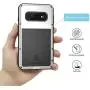 LOVE MEI Samsung Galaxy S10 Case with Built-in Glass Screen Protector Full-Body Wireless Charging Sturdy Hard Cover Shockproof Dustproof Metal and Silicone Heavy Duty Case for Samsung S10 (Silver)