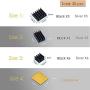 30 Pcs Raspberry Pi 4 Heatsink, MazerPi Raspberry Pi Heatsink Set Aluminum Heatsink with 3M 8810 Thermal Pad Copper Heatsink for Raspberry Pi 4 Model B/ 3B+/ 3B/ 2B