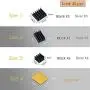30 Pcs Raspberry Pi 4 Heatsink, MazerPi Raspberry Pi Heatsink Set Aluminum Heatsink with 3M 8810 Thermal Pad Copper Heatsink for Raspberry Pi 4 Model B/ 3B+/ 3B/ 2B