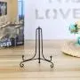 (4 Pack) Iron Display Stand, Black Iron Easel Plate Display Photo Holder Stand, Displays Picture Frames, Cookbooks, Decorative Plates, Tablets and Art 5 Inch (4 Pack) Iron Display Stand, Black Iron Easel Plate Display Photo Holder Stand, Displays Picture Frames, Cookbooks, Decorative Plates, Tablets and Art 5 Inch