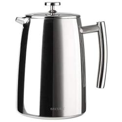 Secura French Press Coffee Maker, 50-Ounce, 18/10 Stainless Steel Insulated Coffee Press with Extra Screen