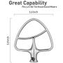 Polished Stainless Steel Flat Beater for KitchenAid 4.5-5Q Tilt-Head Stand Mixers, Mixing Parts Attachments Dishwasher Safe by Hozodo