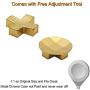 Elite Series 2 Replacement Parts, 3 in 1 Metal Modded 2 D-Pads and 1 Adjustment Tool for Elite Series 2 and Xbox one Elite Controllers（Gold）
