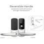 ULTRALOQ UL3 Fingerprint Door Lock (Satin Nickel), 3-in-1 Keyless Entry Door Lock with Keypad and Biometric Fingerprint ID, Electronic Lever Lock Latch Edition