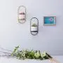 VanEnjoy Modern White Ceramic Desktop Wall Planters Vase and Copper, Succulent Pot Air Plants Mini Cactus Artificial Flowers Hanging Geometric Wall Decor (Oval Black) VanEnjoy Modern White Ceramic Desktop Wall Planters Vase and Copper, Succulent Pot Air Plants Mini Cactus Artificial Flowers Hanging Geometric Wall Decor (Oval Black)