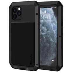 iPhone 11 Pro Max Case, Heavy Duty Shockproof [Tough Armour] Metal Case with Built-in Screen Protector, 360 Full Body Protective Cover for iPhone 11 Pro Max (6.5 Inch), Dust Proof Design -Black