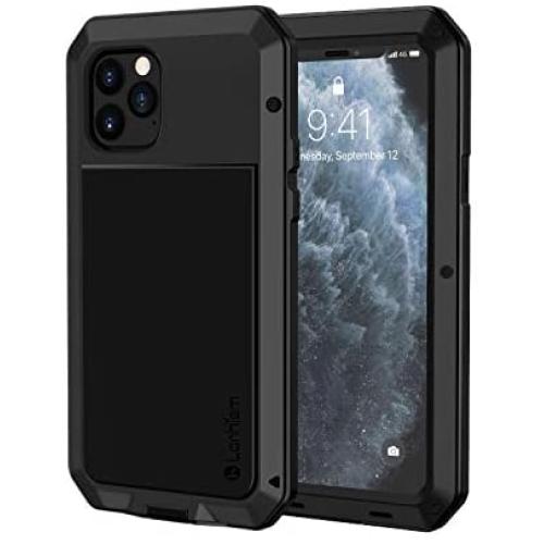 iPhone 11 Pro Max Case, Heavy Duty Shockproof [Tough Armour] Metal Case with Built-in Screen Protector, 360 Full Body Protective Cover for iPhone 11 Pro Max (6.5 Inch), Dust Proof Design -Black