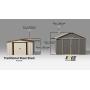Arrow 10 x 8 EZEE Shed Cream with Charcoal Trim Extra High Gable Steel Storage Shed