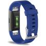 KingAcc Compatible Fitbit Charge 2 Bands, Soft Silicone Replacement Band for Fitbit Charge 2, with Metal Buckle Fitness Wristband Sport Strap Women Men (1-Pack, Dark Blue, Large)
