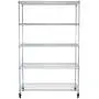 TRINITY 5-Tier NSF EcoStorage Shelving Rack with Wheels, 48 by 24 by 72-Inch, Chrome TRINITY 5-Tier NSF EcoStorage Shelving Rack with Wheels, 48 by 24 by 72-Inch, Chrome