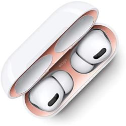 elago Dust Guard Compatible with AirPods Pro 3rd Generation - Dust-Proof Film, Ultra Slim, Luxurious Looking, Protect from Iron/Metal Shavings (1 Set, Rose Gold) [US Patent Registered]