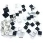 60pcs Small Heatsink Kit, Mini Cooler Heat Sink for Cooling VRM Stepper Driver MOSFET VRam Regulators Raspberry Pi 4, Raspberry Pi 3 B+