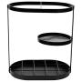 Black Metal Umbrella Stand Rack, Assembled Umbrella Storage Holder, Bucket Shelf Freestanding Entryway Base Drip Tray Long & Short Folding Umbrella For Home Office