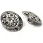 Bezelry 12 Pieces Fern Crozier Metal Shank Buttons. 15mm (19/32 inch) (Gray Silver) Bezelry 12 Pieces Fern Crozier Metal Shank Buttons. 15mm (19/32 inch) (Gray Silver)