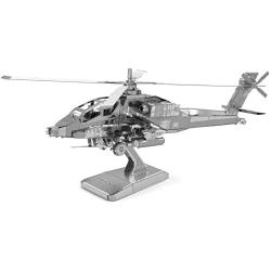 Set of 3 Metal Earth 3D Laser Cut Helicopter Models: AH-64 Apache - CH-47 Chinook - UH-1 Huey