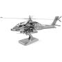 Set of 3 Metal Earth 3D Laser Cut Helicopter Models: AH-64 Apache - CH-47 Chinook - UH-1 Huey