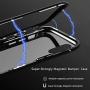 HikerClub Galaxy Note 9 Case, Magnetic Adsorption Case Metal Bumper and Crystal Clear Glass Back Shockproof Case (Black/Blue, Note9)