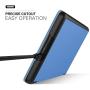 MoKo Case Fits Kindle Paperwhite (10th Generation, 2018 Releases), Lightweight PU Leather Cover Stand Shell with Hand Strap for Amazon Kindle Paperwhite 2018 E-Reader - Blue
