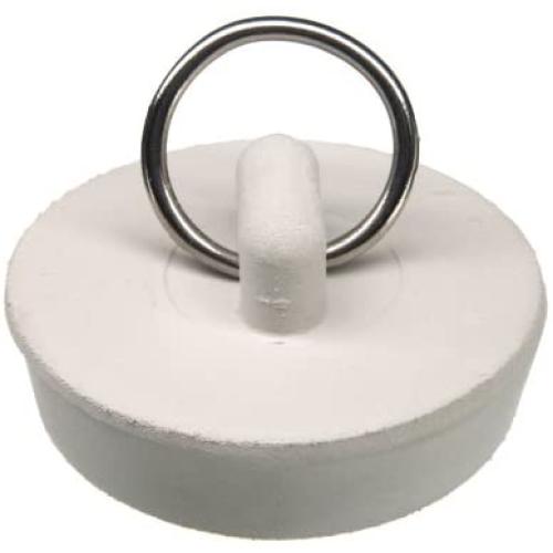 Danco 1-1/2 inch Rubber Drain Stopper, White, Carded, 80227