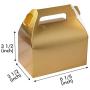 50-Pack Gable Metallic Gold Candy Treat Boxes,Small Goodie Gift Boxes for Wedding and Birthday Party Favors Box 6.2 x 3.5 x 3.5 inch