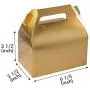 50-Pack Gable Metallic Gold Candy Treat Boxes,Small Goodie Gift Boxes for Wedding and Birthday Party Favors Box 6.2 x 3.5 x 3.5 inch