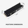 QIVYNSRY M.2 heatsink 2280 SSD Double-Sided Heat Sink with Thermal Silicone pad for PCIE NVME M.2 SSD or NGFF SATA M.2 SSD Black