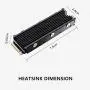 QIVYNSRY M.2 heatsink 2280 SSD Double-Sided Heat Sink with Thermal Silicone pad for PCIE NVME M.2 SSD or NGFF SATA M.2 SSD Black QIVYNSRY M.2 heatsink 2280 SSD Double-Sided Heat Sink with Thermal Silicone pad for PCIE NVME M.2 SSD or NGFF SATA M.2 SSD Black