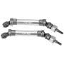 2PCS 1/10 RC Car Front Drive Shaft CVD Transmission Axle Spare Parts Compatible with Traxxas Slash 4X4 RC Truck Accessory( Titanium Gray)