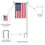 Evergreen Garden Flag Stand (42'' Height x 0.5'' Width x 18'' Length)