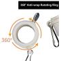VIEKEY Flag Pole Rings,Tangle Free Flag Pole Mounting Clips, Rotating Flagpole Ring Parts with Metal Clips - 1'' Diameter (Pack of 4)