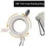 VIEKEY Flag Pole Rings,Tangle Free Flag Pole Mounting Clips, Rotating Flagpole Ring Parts with Metal Clips - 1'' Diameter (Pack of 4)