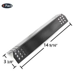 Hongso PPG371 (4-Pack) Porcelain Steel Heat Plate, Heat Shield, Heat Tent, Burner Cover, Vaporizor Bar Replacement for Grill Master 720-0697, 720-0737, Nexgrill 720-0830H, 720-0783E Gas Grill Models