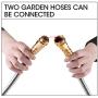 GRUNEN WOLKEN 50 FT 304 Stainless Steel Metal Garden Hose with Solid Brass Nozzle - Solid Metal Fittings and Newest Spray Nozzle, Lightweight, Kink Free, Durable and Easy to Store(50 FT)