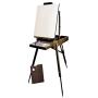 KINGART French Sketchbox Easel W/ Metal Draw Liner, Espresso Finish