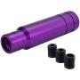 Lunsom Aluminum Weighted Shifter Knob Long Stick Gear Lever Shift Stick Head Metal 5inch Shifting Handle Fit Most Manual Auto Transmission Car (Purple)