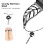 UooMoo Women Bracelet Compatible with Apple Watch Band 38mm/40mm/42mm/44mm, Stainless Steel Metal Strap Jewelry Wristband Bangle Chain Compatible fou Apple iWatch SE apple watch band series 6 5 4 3 2 1