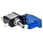 ESUPPORT Car Blue Cover Blue LED Light Rocker Toggle Switch SPST ON Off Pack of 5