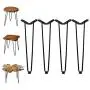 Welland 19'' Satin Black Hairpin Metal Legs 1/2” Diameter Set of 4 with Free Screws Use to Home DIY Projects for Furniture Welland 19'' Satin Black Hairpin Metal Legs 1/2” Diameter Set of 4 with Free Screws Use to Home DIY Projects for Furniture