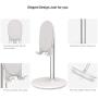 Phone Stand for Desk, Cell Phone Stand Adjustable Desk Phone Holder Tablet Holder Phone Dock(White)